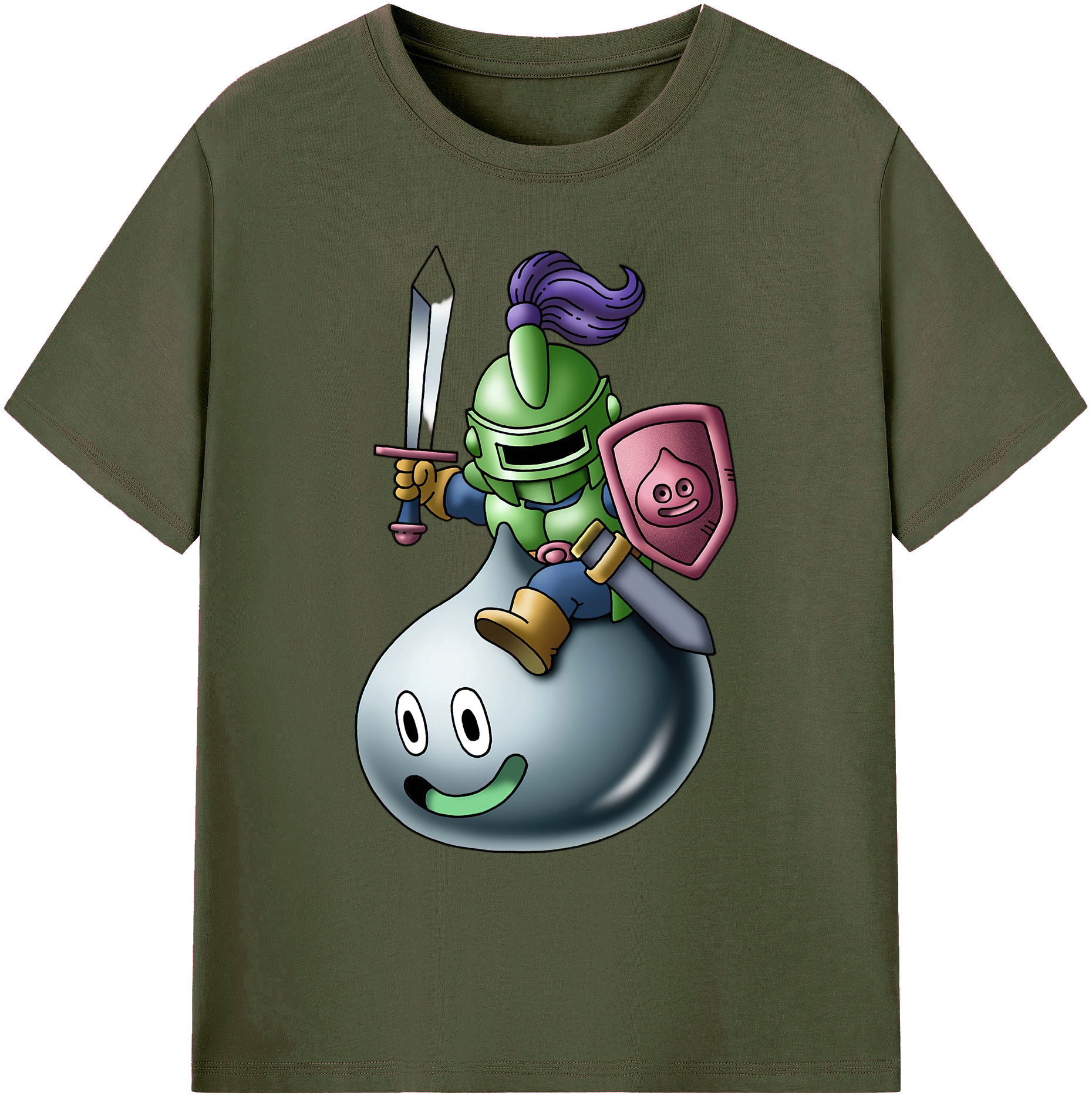 （画像用） ドラゴンクエスト Doragon Kuesuto Dragon Quest 綿100％ メンズ半袖Tシャツ｜肌触りやわらか＆通気性